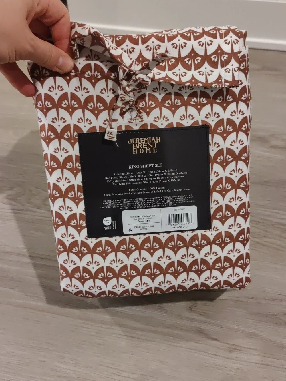New!JEREMIAH Brent Home Cotton Blend  Patterned Sheet Set Sateen weave Y2K